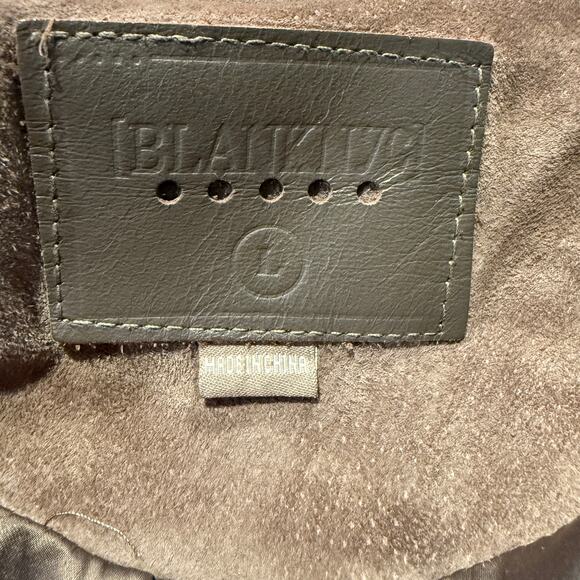BLANKNYC Suede Moto Jacket Large Taupe Brown Real Leather Biker Fall Edgy Fall - Picture 5 of 6